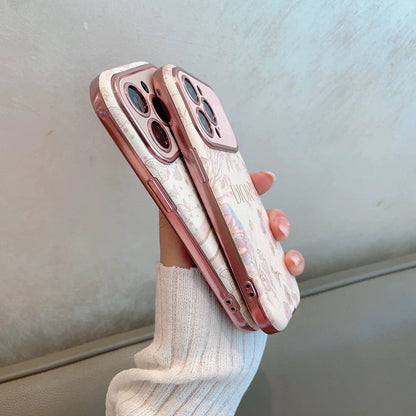 Luxury Pink Fashion Brand iPhone Case