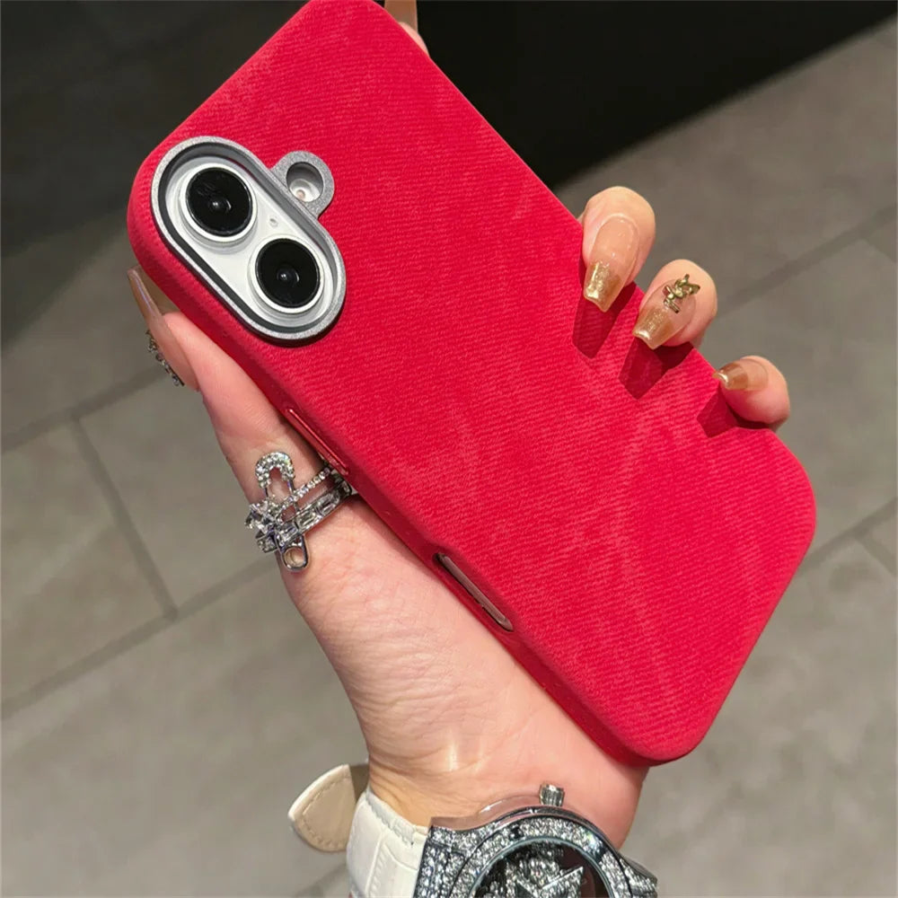 Luxury Flannel MagSafe Cover for iPhone