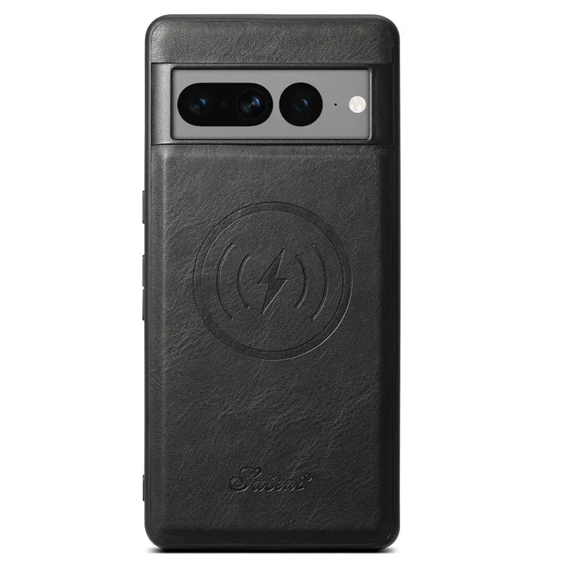 Magnetic Leather Case with Wallet For Google Pixel Series