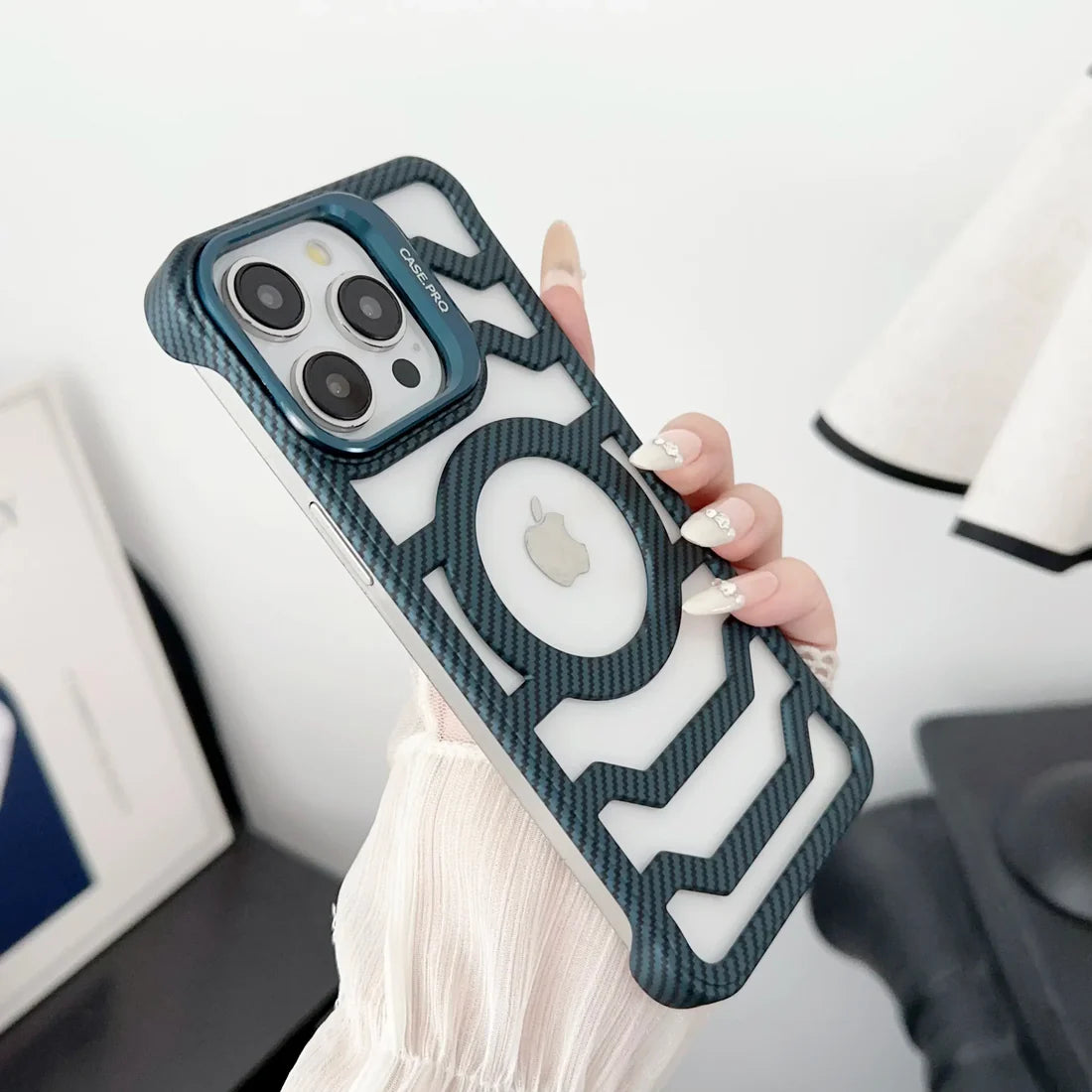 Carbon Fiber Hollow Cover for iPhone