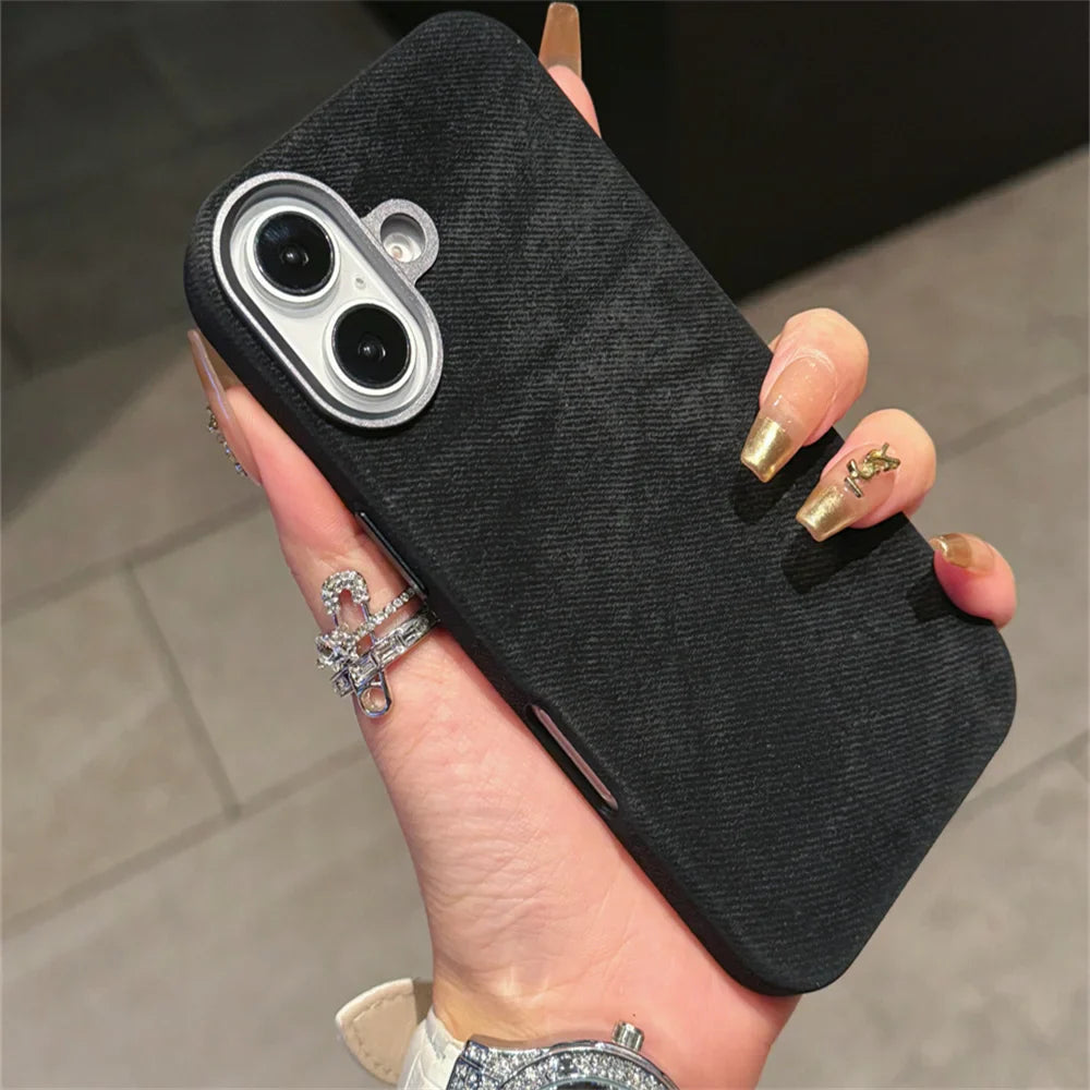 Luxury Flannel MagSafe Cover for iPhone