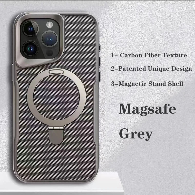 Carbon Fiber Kickstand Cover for iPhone