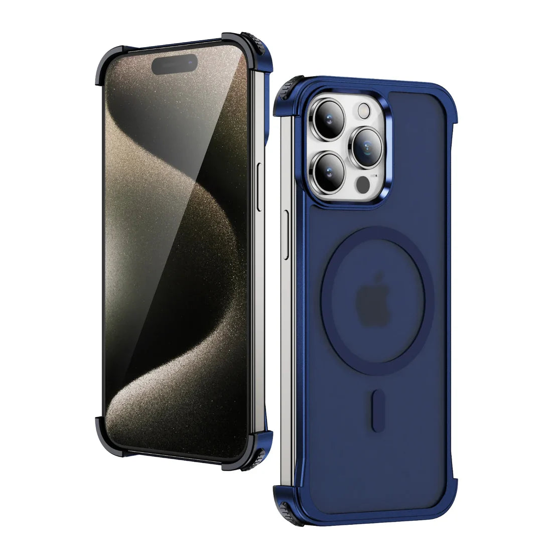 Metal Frame Rimless Cover for iPhone - FonKayz