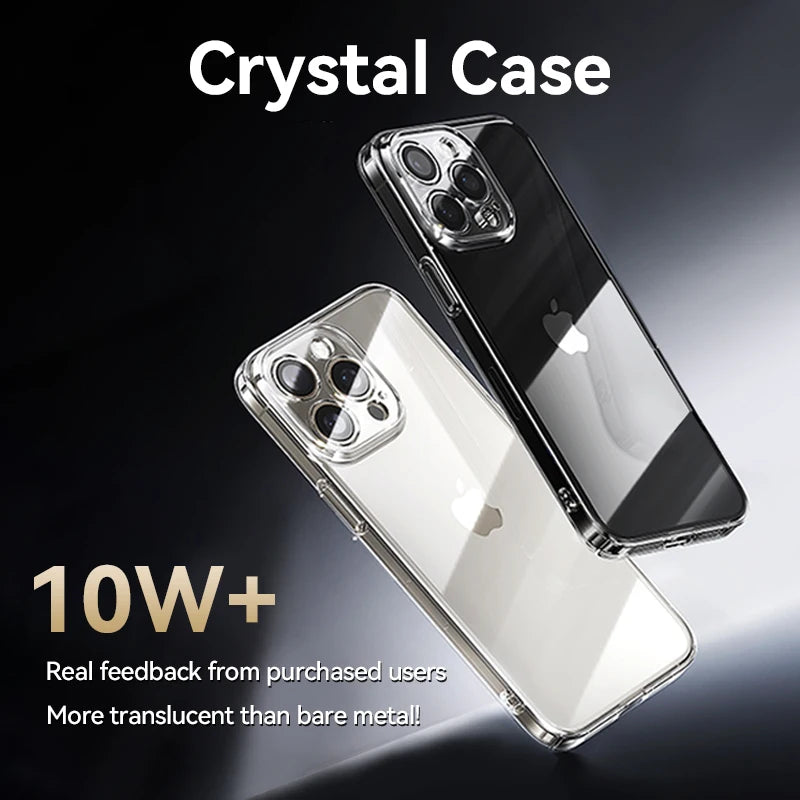 Crystal Clear Case for iPhone 16 Pro Max – Anti-Yellow PC with Lens Protection