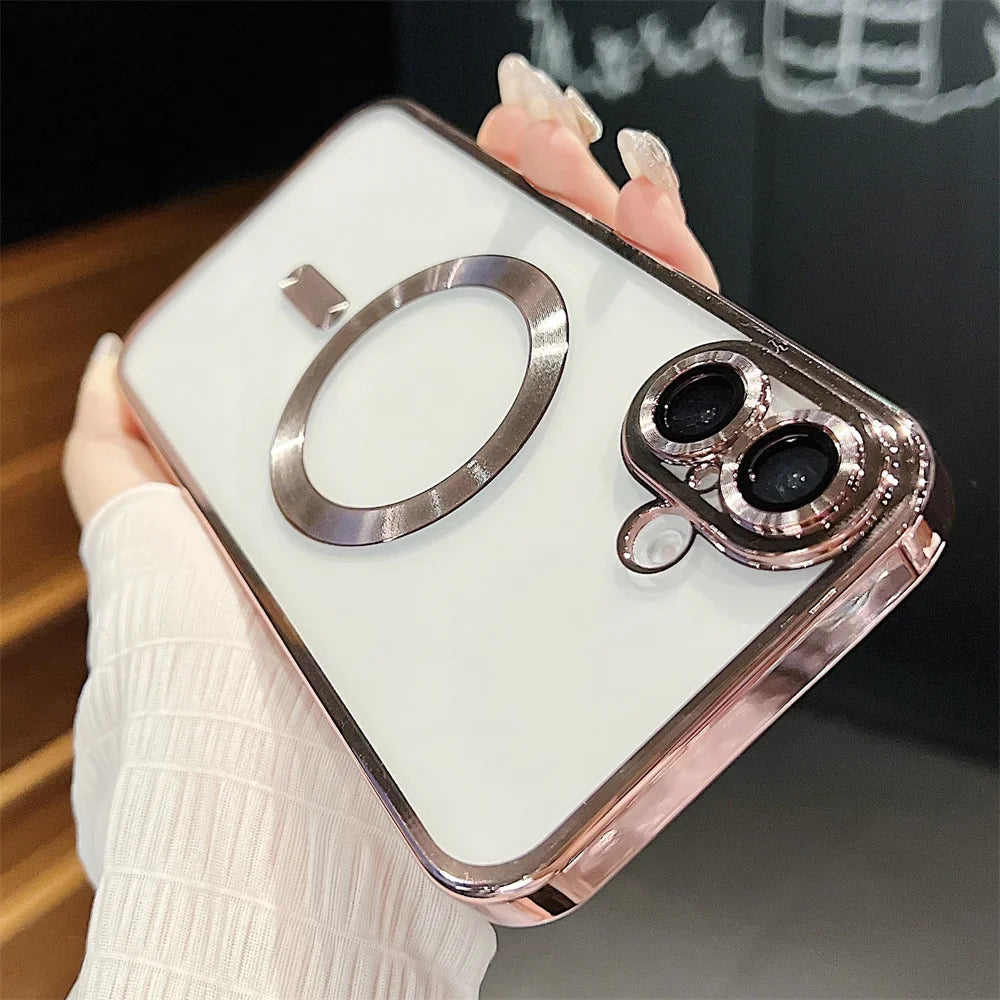 Clear MagSafe Plating Cover for iPhone