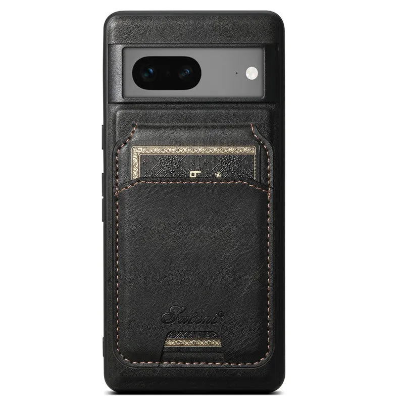 Magnetic Leather Case with Wallet For Google Pixel Series