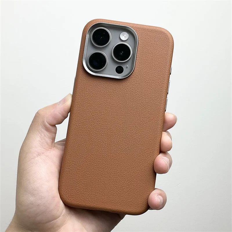 Leather Matte Anti-Fall Cover for iPhone