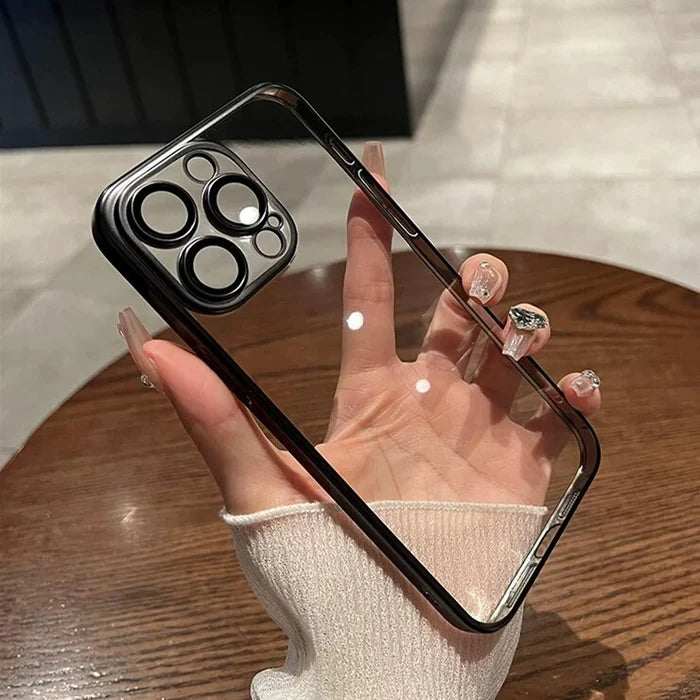 Transparent Matte Plating Cover for iPhone