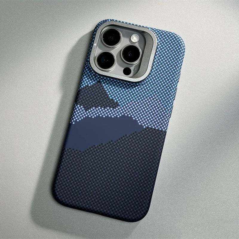 Pixels Texture Kickstand Cover for iPhone