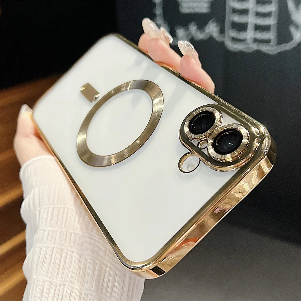 Clear MagSafe Plating Cover for iPhone