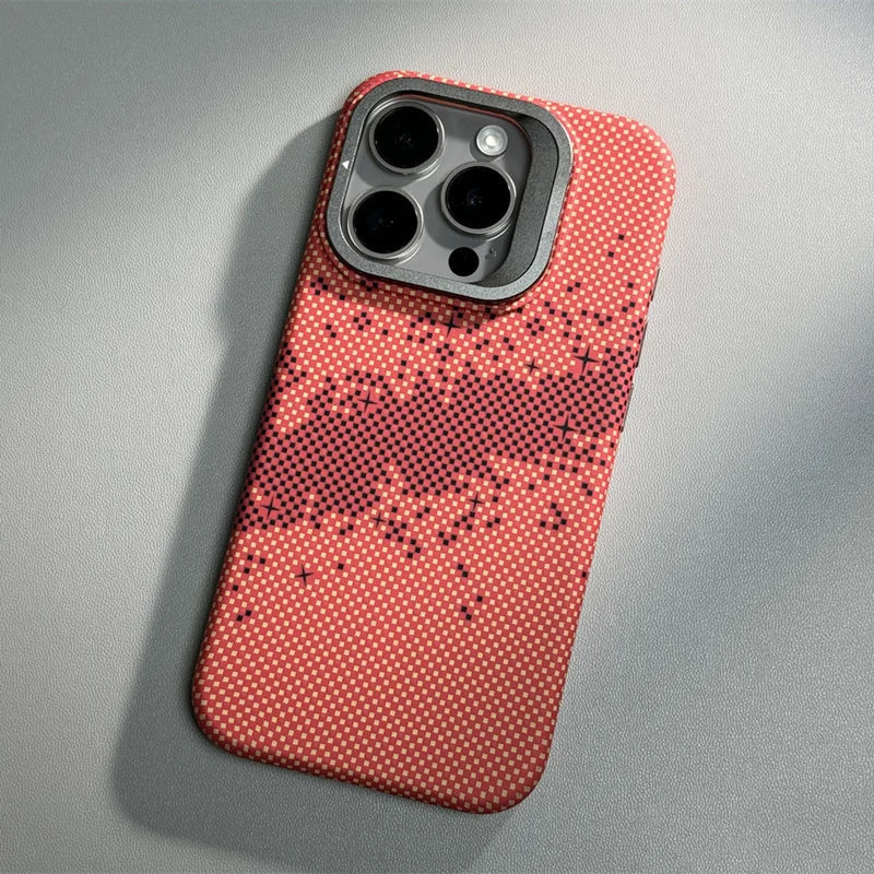 Pixels Texture Kickstand Cover for iPhone