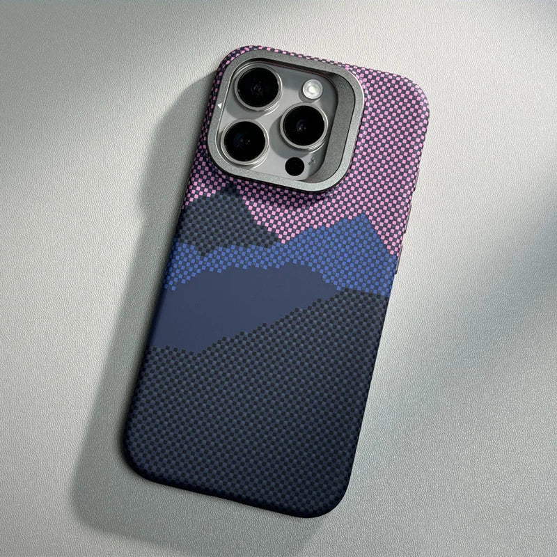 Pixels Texture Kickstand Cover for iPhone