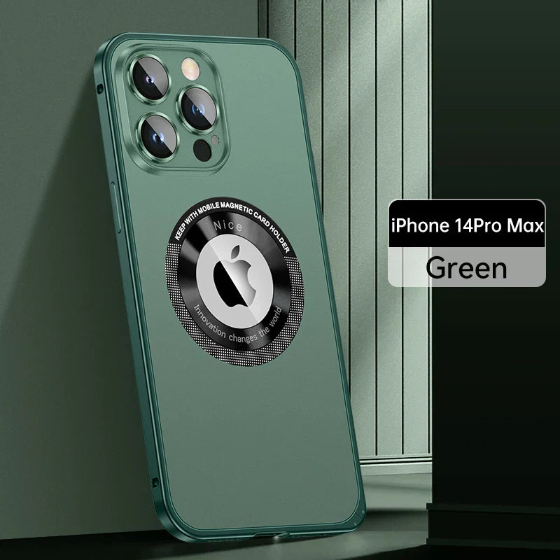Metal Frame Magnetic Cover for iPhone - FonKayz