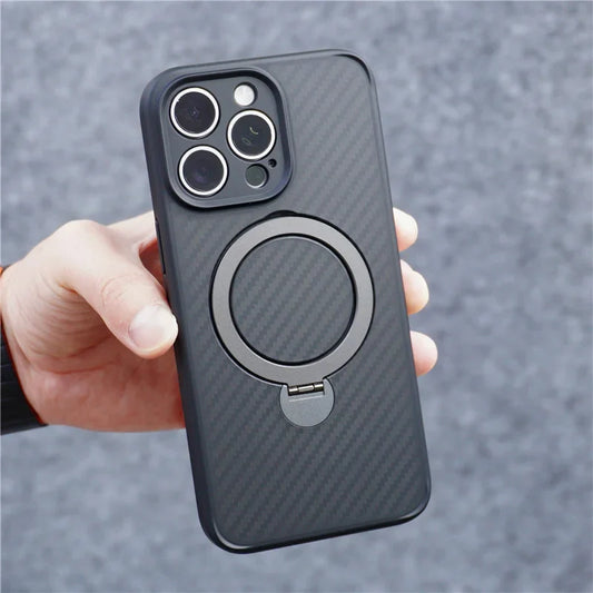 Carbon Fiber Magnetic Cover for iPhone