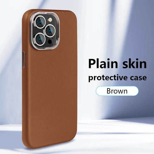 Luxury Leather Magnetic Cover for iPhone - FonKayz