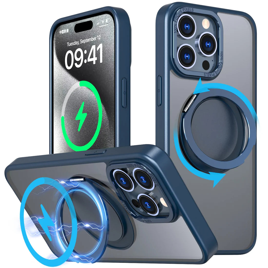 360° Rotating Magnetic Stand Cover for iPhone