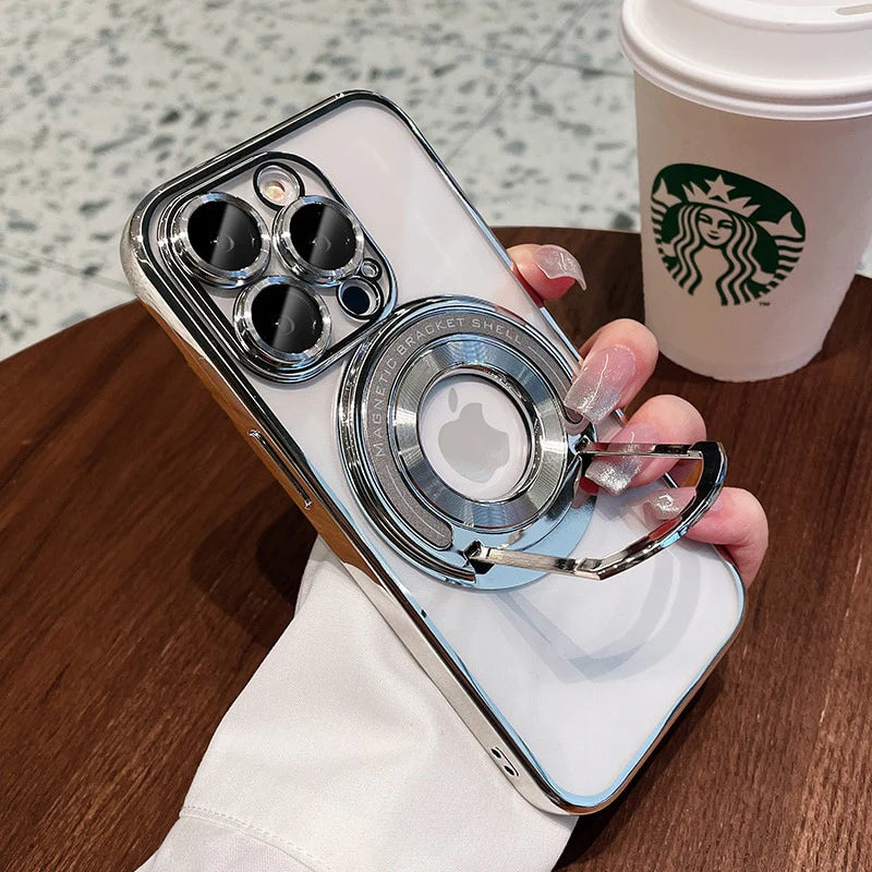 Magnetic Holder Plating Cover for iPhone