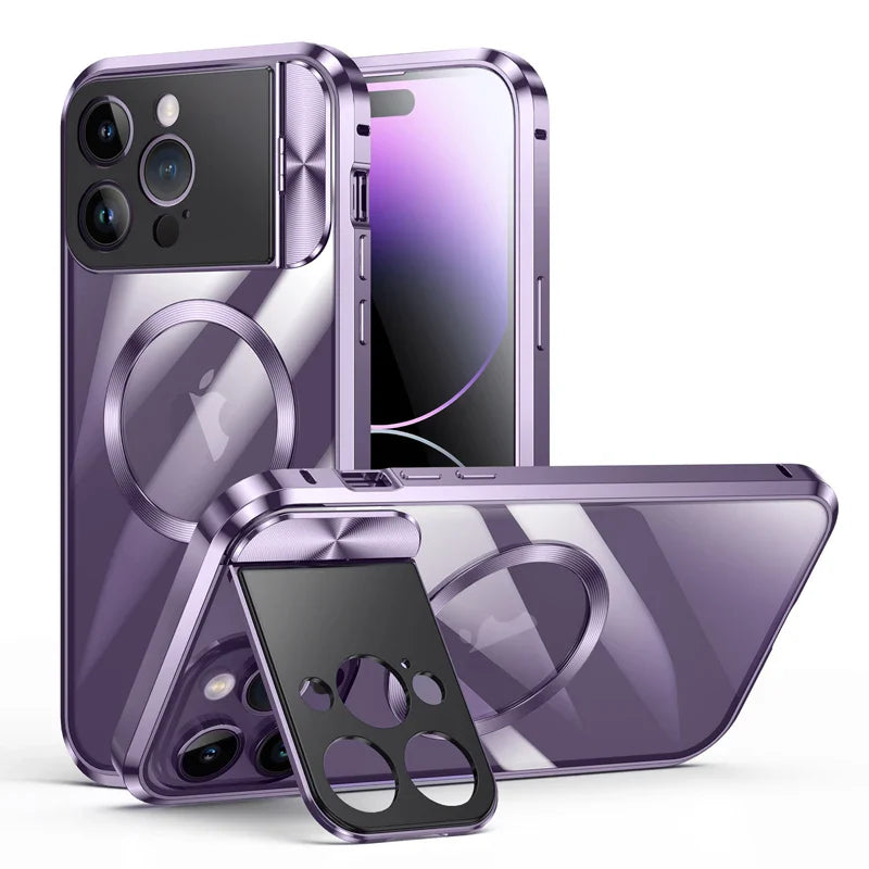 Aluminum Alloy Lens Stand Cover for iPhone