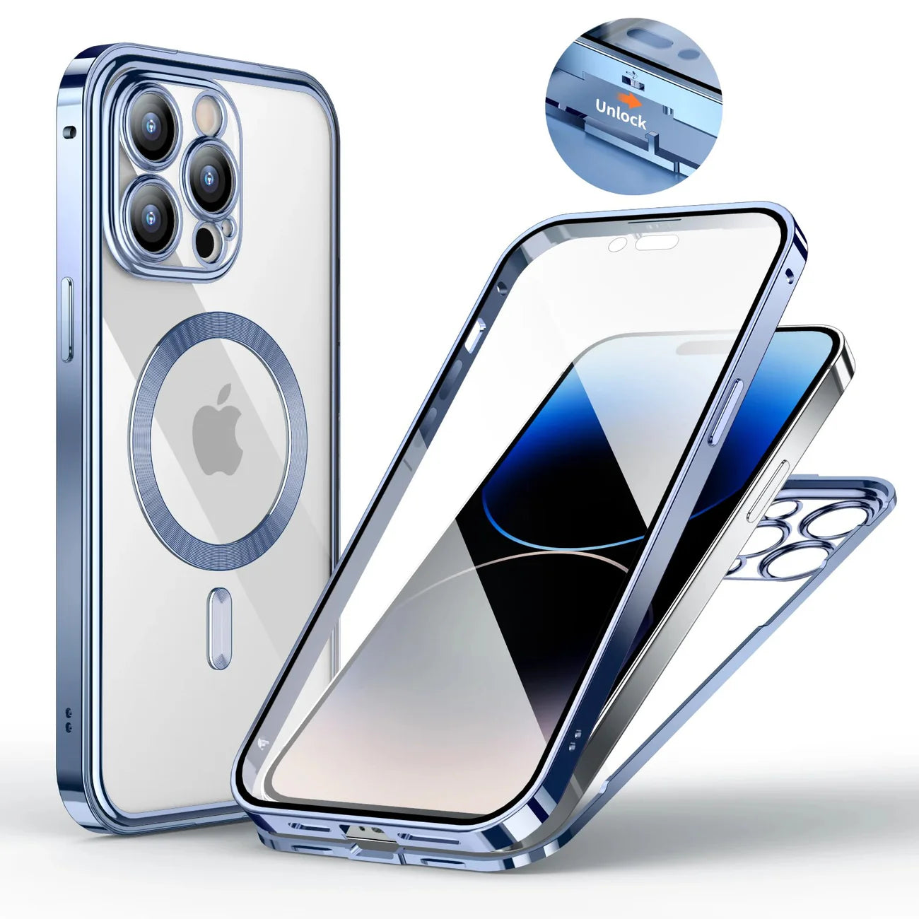 Metal Shockproof Magnetic Cover for iPhone