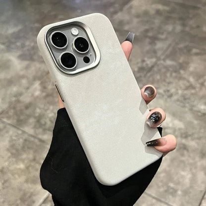 Luxury Leather Flannel Cover for iPhone - FonKayz