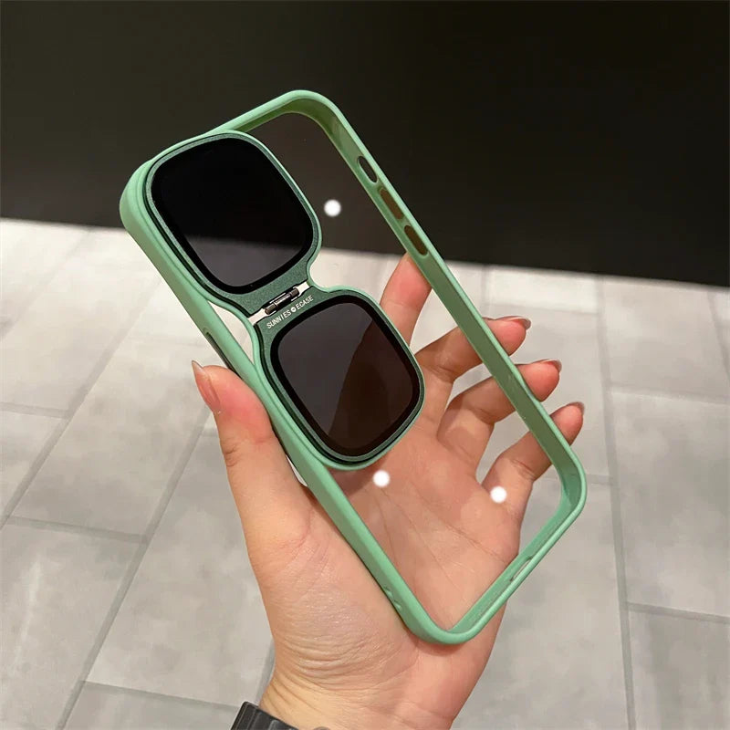 Folding Bracket Sunglasses Cover for iPhone