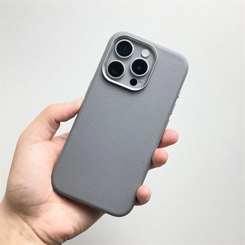 Leather Matte Anti-Fall Cover for iPhone