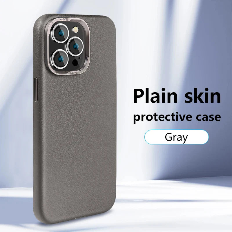 Luxury Leather Magnetic Cover for iPhone - FonKayz
