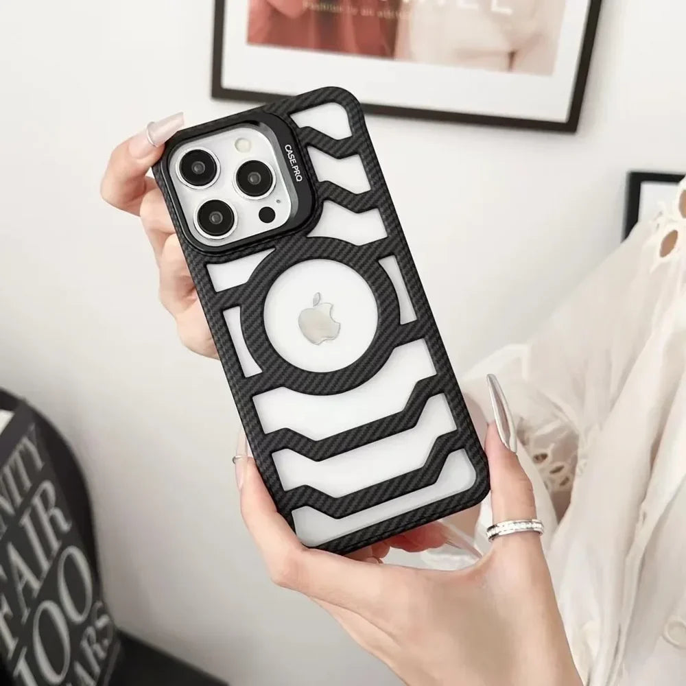 Carbon Fiber Hollow Cover for iPhone