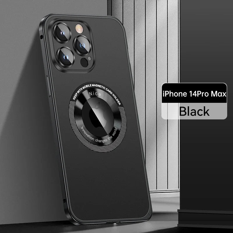 Metal Frame Magnetic Cover for iPhone - FonKayz