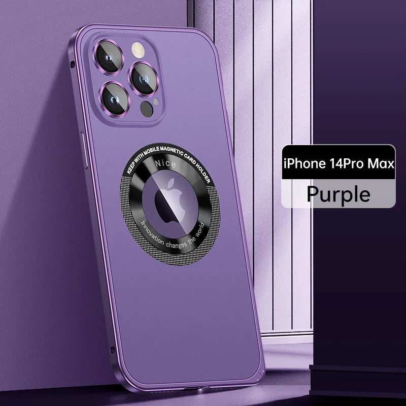 Metal Frame Magnetic Cover for iPhone - FonKayz