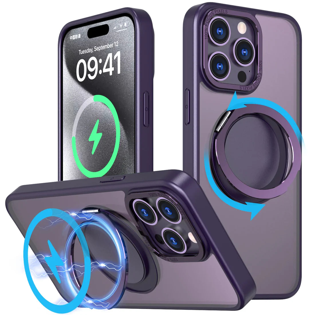 360° Rotating Magnetic Stand Cover for iPhone