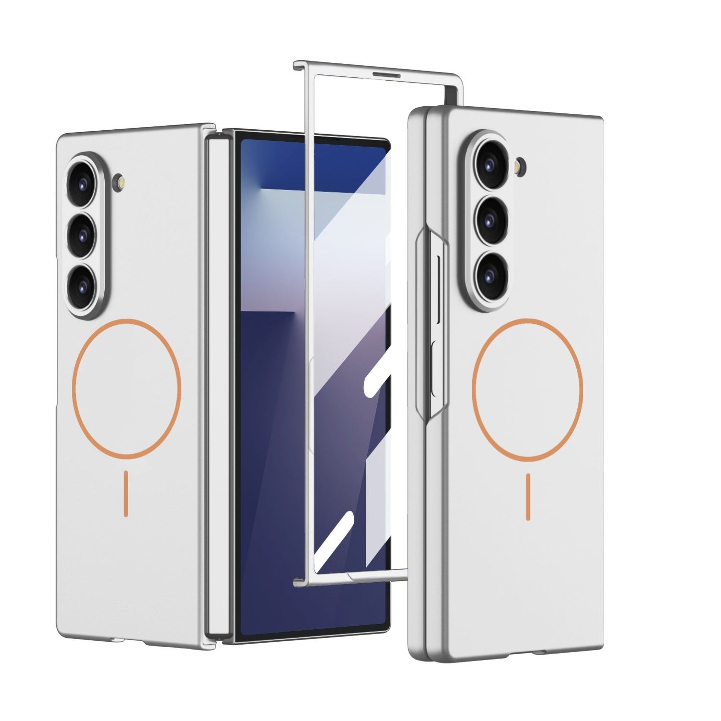 MagFold™ Ultra-Thin MagSafe Frost Case for Galaxy Z Fold 7 - Silver | Fonkayz