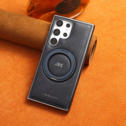 RingLux™ 360° Leather MagStand Case (MagSafe) - Black | Fonkayz