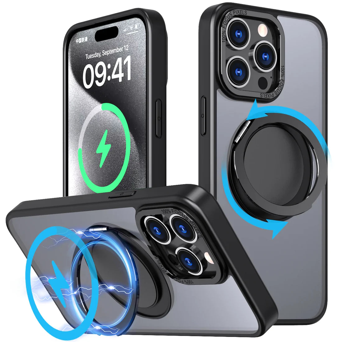 360° Rotating Magnetic Stand Cover for iPhone