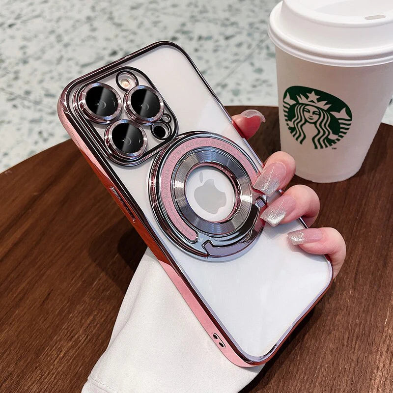 Magnetic Holder Plating Cover for iPhone