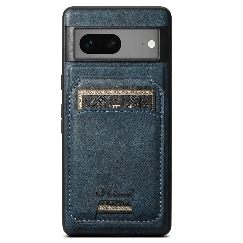 Magnetic Leather Case with Wallet For Google Pixel Series