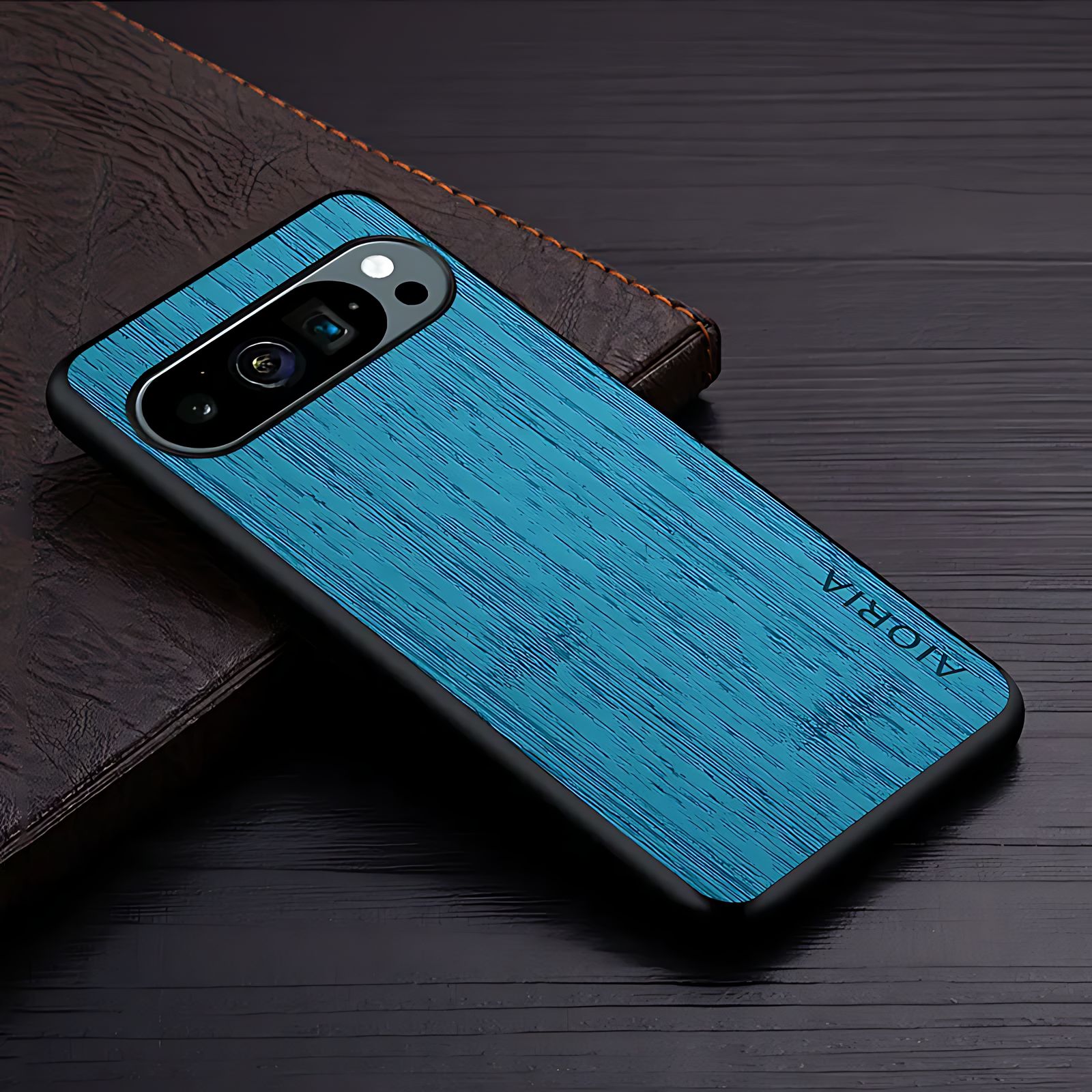 Luxury Bamboo Wood Pattern Leather Case for Google Pixel 9 Pro XL 5G - Scratch Resistant, Wireless Charging Compatible