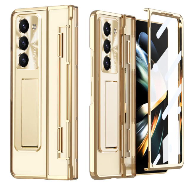 Armor Electroplated Shockproof Phone Case with Screen Protector for Galaxy Z Fold Series - Ultimate Defense & Style