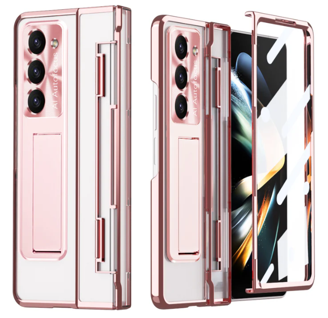 Armor Electroplated Shockproof Phone Case with Screen Protector for Galaxy Z Fold Series - Ultimate Defense & Style