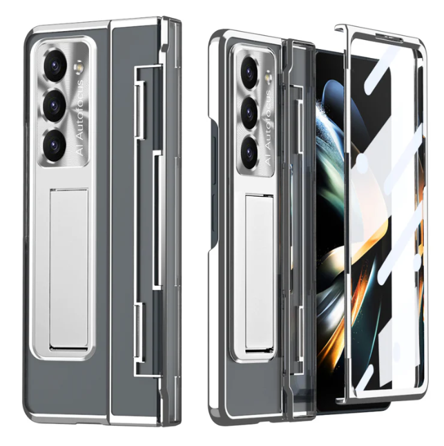 Armor Electroplated Shockproof Phone Case with Screen Protector for Galaxy Z Fold Series - Ultimate Defense & Style