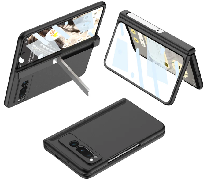 Magnetic All-Inclusive Case with Tempered Film for Google Pixel Fold - Damped Folding Bracket