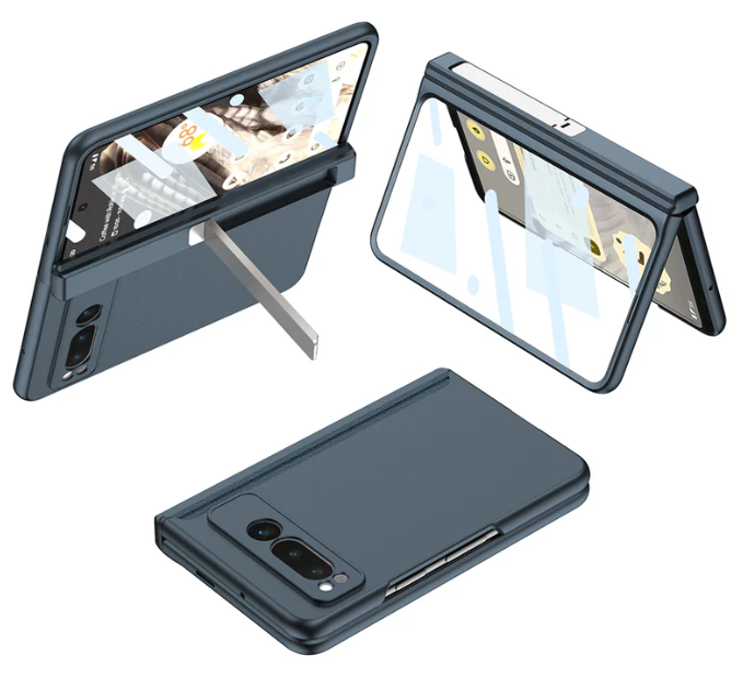 Magnetic All-Inclusive Case with Tempered Film for Google Pixel Fold - Damped Folding Bracket