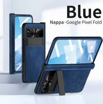 Plain Leather Google Pixel Fold Case - Folding Anti-Fall Hinge All-Inclusive Protective Case