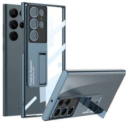 Electroplated Phone Case with Invisible Bracket for Galaxy S24, S23, S22 Ultra, and Plus - FonKayz