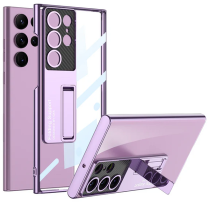 Electroplated Phone Case with Invisible Bracket for Galaxy S24, S23, S22 Ultra, and Plus - FonKayz