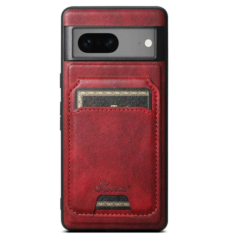 Magnetic Leather Case with Wallet For Google Pixel Series