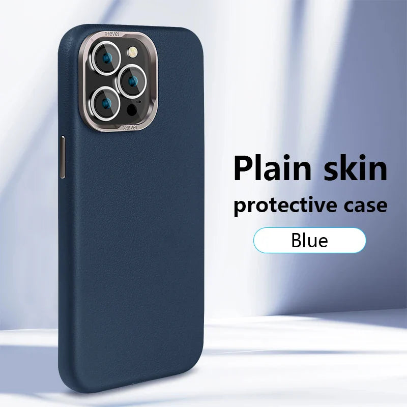 Luxury Leather Magnetic Cover for iPhone - FonKayz
