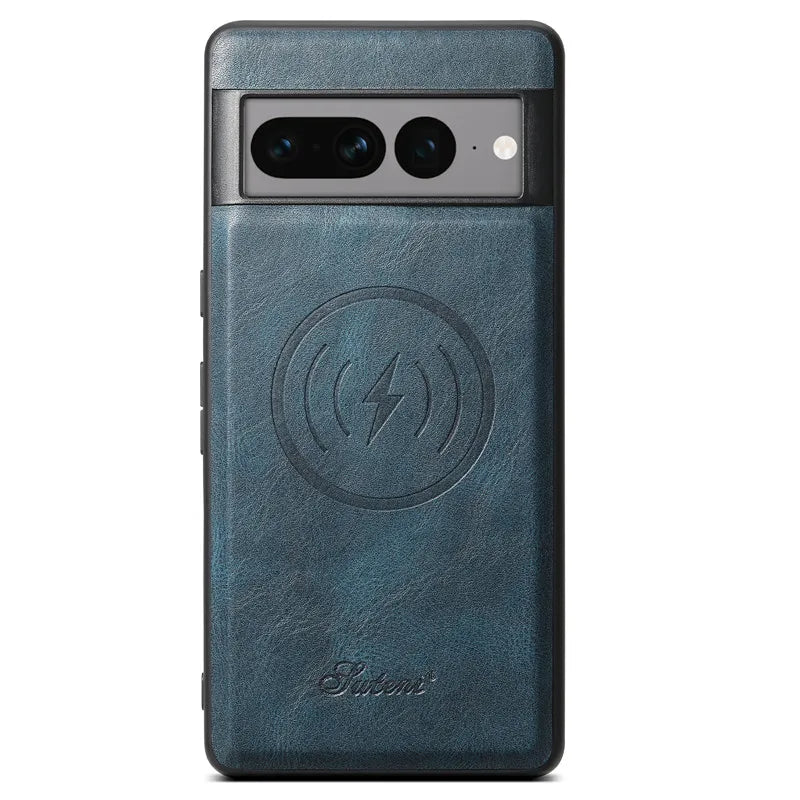 Magnetic Leather Case with Wallet For Google Pixel Series