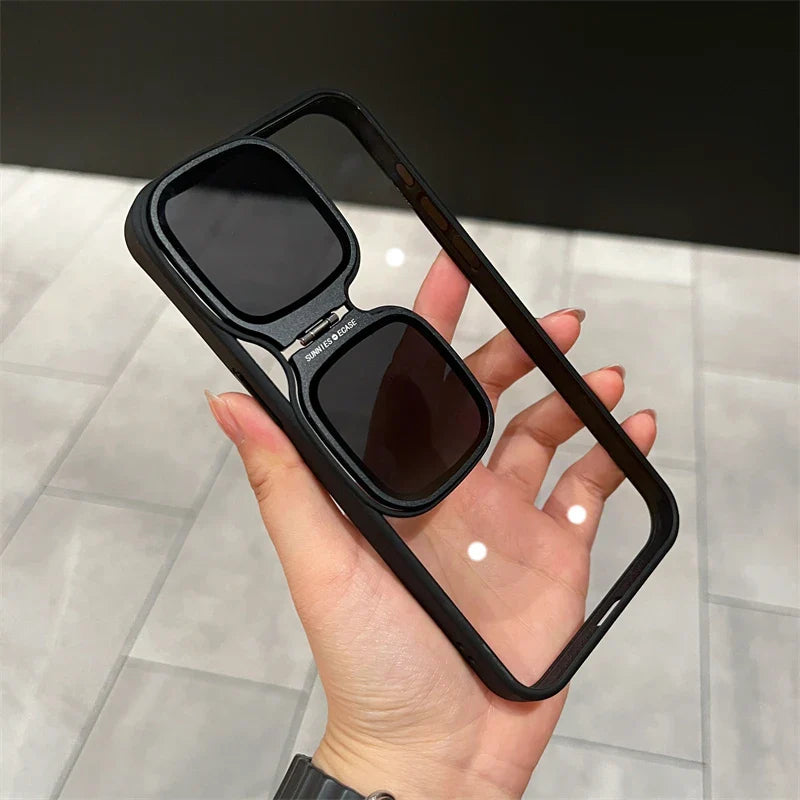 Folding Bracket Sunglasses Cover for iPhone