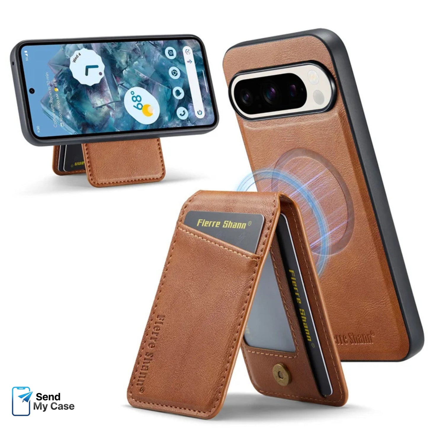 Google Pixel 10 Pro XL Magnetic Wallet Stand Case